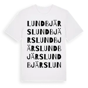 Lundbjärs ordlek t-shirt – ekologisk bomull t-shirt från Pinshirt