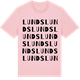 Pink Cotton t-shirt med Lunds ordlek t-shirt