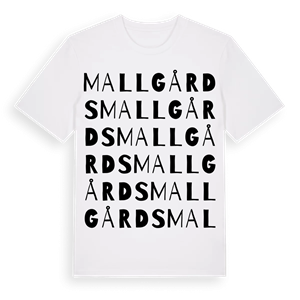 Mallgårds ordlek t-shirt – ekologisk bomull t-shirt från Pinshirt