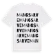White t-shirt med Mangsarve ordlek t-shirt