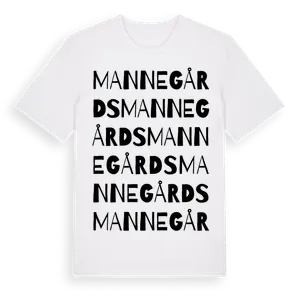 Mannegårds ordlek t-shirt – ekologisk bomull t-shirt från Pinshirt