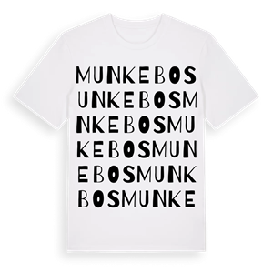 Munkebos ordlek t-shirt – ekologisk bomull t-shirt från Pinshirt