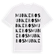 White t-shirt med Munkebos ordlek t-shirt