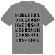 Mid Heather Gray t-shirt med Munkebos ordlek t-shirt