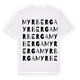 White t-shirt med Myrberga ordlek t-shirt