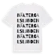 White t-shirt med Näktergalslunden ordlek t-shirt