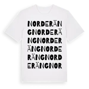 Norderäng ordlek t-shirt – ekologisk bomull t-shirt från Pinshirt