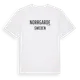 White t-shirt med Norrgarde i Sverige t-shirt