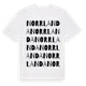 White t-shirt med Norrlanda ordlek t-shirt