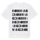 White t-shirt med Norrvange ordlek t-shirt