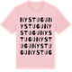 Pink Cotton t-shirt med Nystugu ordlek t-shirt