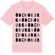 Pink Cotton t-shirt med Ödehoburga ordlek t-shirt