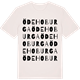Vintage White t-shirt med Ödehoburga ordlek t-shirt