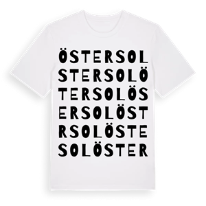 Östersol ordlek t-shirt – ekologisk bomull t-shirt från Pinshirt