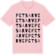 Pink Cotton t-shirt med Petsarve ordlek t-shirt