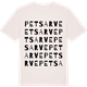 Vintage White t-shirt med Petsarve ordlek t-shirt