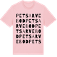 Pink Cotton t-shirt med Petsarvebod ordlek t-shirt