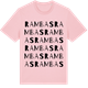 Pink Cotton t-shirt med Rambas ordlek t-shirt