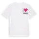 White t-shirt med Jag älskar Roleks t-shirt litet tryck