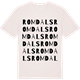 Vintage White t-shirt med Romdals ordlek t-shirt