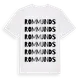 White t-shirt med Rommunds ordlek t-shirt