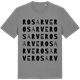 Mid Heather Gray t-shirt med Rosarve ordlek t-shirt