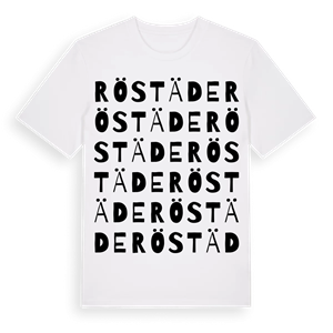 Röstäde ordlek t-shirt – ekologisk bomull t-shirt från Pinshirt