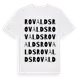 White t-shirt med Rovalds ordlek t-shirt