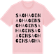 Pink Cotton t-shirt med Saghagen ordlek t-shirt