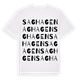 White t-shirt med Saghagen ordlek t-shirt