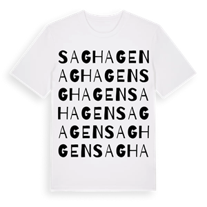 Saghagen ordlek t-shirt – ekologisk bomull t-shirt från Pinshirt