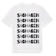 White t-shirt med Saghagen ordlek t-shirt