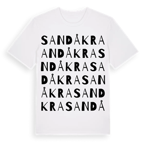 Sandåkra ordlek t-shirt – ekologisk bomull t-shirt från Pinshirt