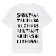 White t-shirt med Sankta Katarinas Gillehus ordlek t-shirt