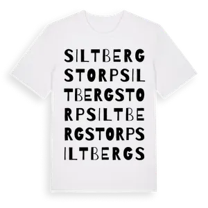 Siltbergstorp ordlek t-shirt – ekologisk bomull t-shirt från Pinshirt