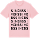 Pink Cotton t-shirt med Simens ordlek t-shirt