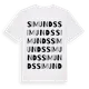 White t-shirt med Simunds ordlek t-shirt
