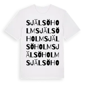 Själsöholm ordlek t-shirt – ekologisk bomull t-shirt från Pinshirt