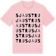 Pink Cotton t-shirt med Sjaustru ordlek t-shirt