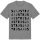 Mid Heather Gray t-shirt med Sjaustru ordlek t-shirt