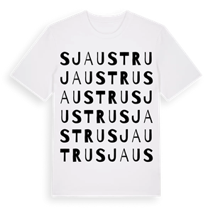 Sjaustru ordlek t-shirt – ekologisk bomull t-shirt från Pinshirt