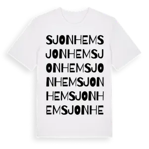Sjonhem ordlek t-shirt – ekologisk bomull t-shirt från Pinshirt