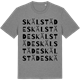 Mid Heather Gray t-shirt med Skälstäde ordlek t-shirt