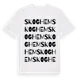 White t-shirt med Skoghem ordlek t-shirt