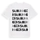White t-shirt med Skolhagen ordlek t-shirt