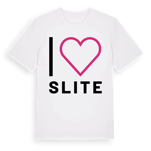 Jag älskar Slite t-shirt stort tryck – ekologisk bomull t-shirt från Pinshirt