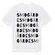 White t-shirt med Smidgårde ordlek t-shirt