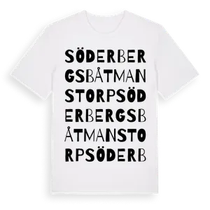 Söderbergs Båtmanstorp ordlek t-shirt – ekologisk bomull t-shirt från Pinshirt