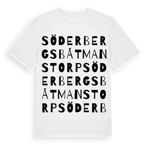 Söderbergs båtmanstorp ordlek t-shirt – ekologisk bomull t-shirt från Pinshirt