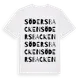 White t-shirt med Södersbacken ordlek t-shirt